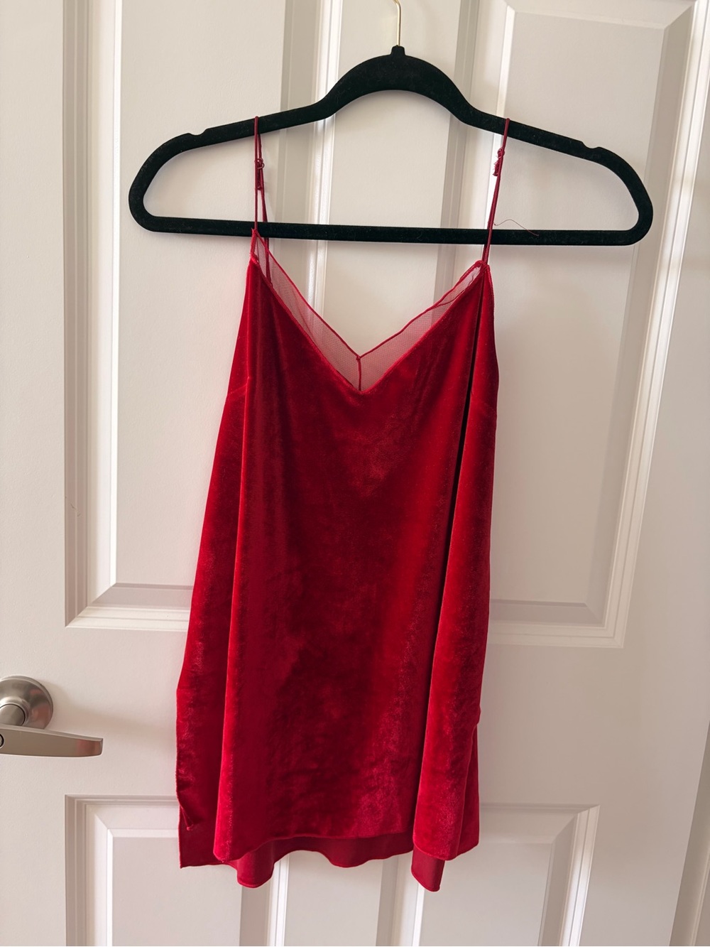 Free People Red Velvet Tank Top